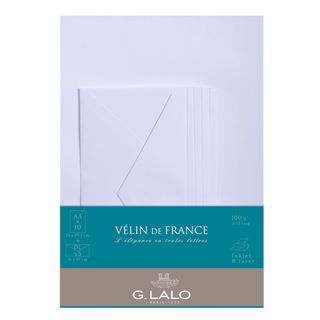 G.Lalo - Velin de France - Correspondence Set (10 x A4 Sheets & 5 x DL Envelopes)