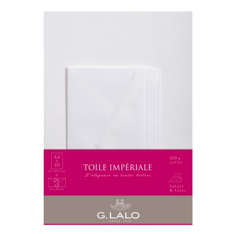 G.Lalo - Toile Imperiale - Correspondence Set (10 x A4 Sheets & 5 x DL envelopes)