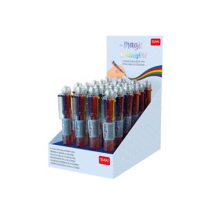 Legami - 6-Colour Ballpoint Pen - Magic Rainbow Display Pack of 24 Pcs