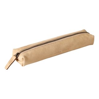 Clairefontaine - Flying Spirit Leather Pencil Case - Round - Beige