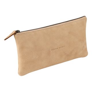 Clairefontaine - Flying Spirit Leather Pencil Case - Flat - Beige