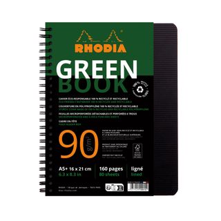 Rhodia - Rhodiactive GreenBook Wirebound - A5+ - Ruled
