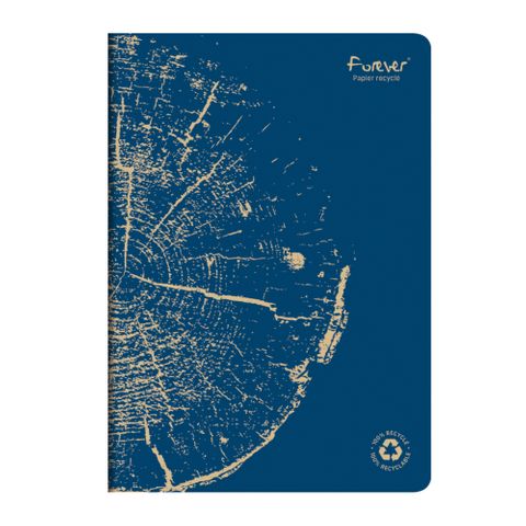 Clairefontaine - Forever 100% Recycled - Stapled Notebook - A4 - Lined - Blue