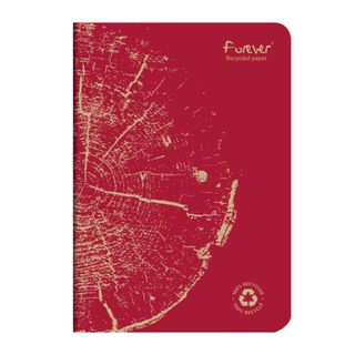 Clairefontaine - Forever 100% Recycled - Stapled Notebook - A5 - Lined - Red