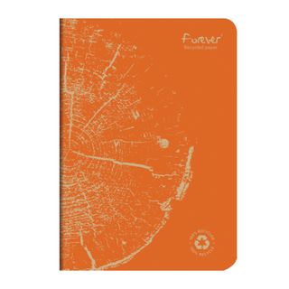 Clairefontaine - Forever 100% Recycled - Stapled Notebook - A5 - Lined - Orange