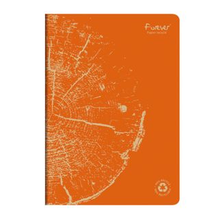 Clairefontaine - Forever 100% Recycled - Stapled Notebook - A4 - Lined - Orange