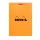 Rhodia - No. 11 Top Stapled Notepad - A7 - 5 x 5 Grid - Orange