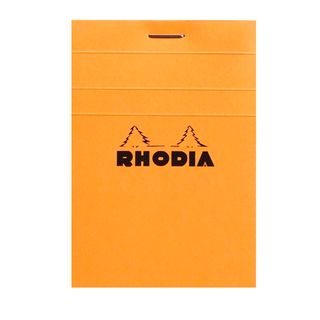 Rhodia - No. 11 Top Stapled Notepad - A7 - 5 x 5 Grid - Orange