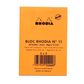 Rhodia - No. 11 Top Stapled Notepad - A7 - 5 x 5 Grid - Orange