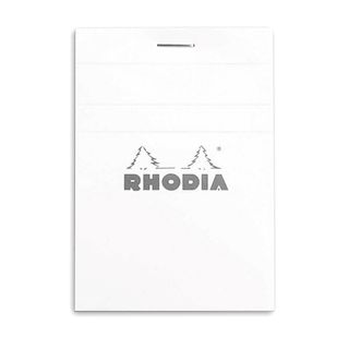 Rhodia - No. 11 Top Stapled Notepad - A7 - 5 x 5 Grid - White