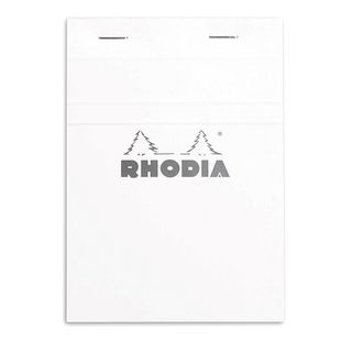 Rhodia - No. 13 Top Stapled Notepad - A6 - 5 x 5 Grid - White