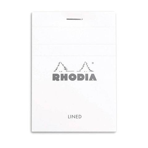 Rhodia - No. 11 Top Stapled Notepad - A7 - Ruled - White