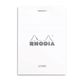 Rhodia - No. 11 Top Stapled Notepad - A7 - Ruled - White