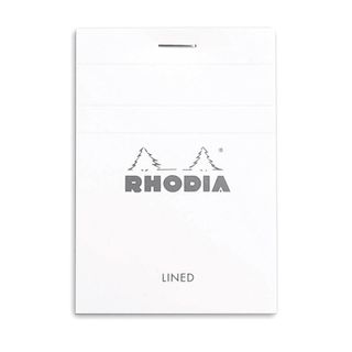 Rhodia - No. 11 Top Stapled Notepad - A7 - Ruled - White