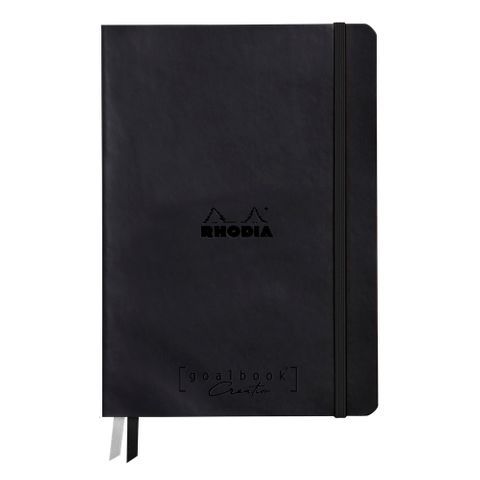 Rhodia - Rhodiarama Goalbook Creation 200gsm White Paper - A5 - Blank - Black