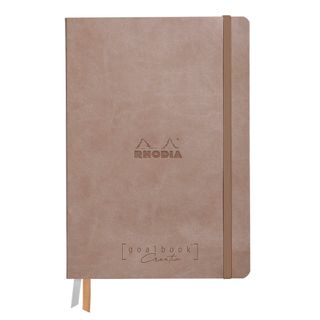 Rhodia - Rhodiarama Goalbook Creation 200gsm White Paper - A5 - Blank - Taupe