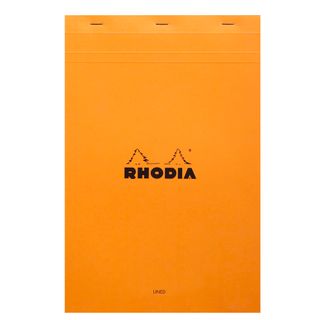 Rhodia - No. 19 Top Stapled Notepad - A4+ - Ruled + Margin - Orange