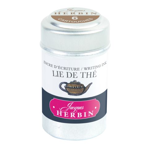 Jacques Herbin - Tin of 6 International Standard Ink Cartridges - Lie de The