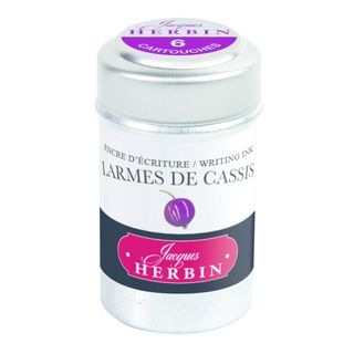 Jacques Herbin - Tin of 6 International Standard Ink Cartridges - Larmes de Cassis