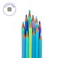 Set Of 12 Colouring Pencils - Live Colourfully - Cyan
