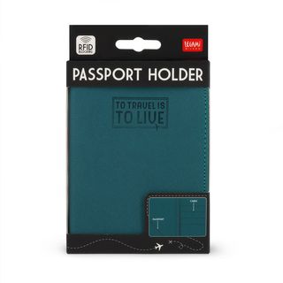 Legami - Passport Holder RFID - Petrol Blue