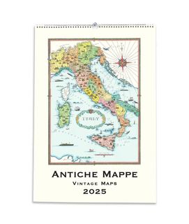 Istituto Fotocromo Italiano - 2025 Art Calendar - Large Size 35 x 50 cm - Antiche Mappe