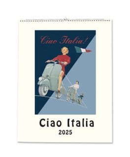Istituto Fotocromo Italiano - 2025 Art Calendar - Medium Size 24 x 34 cm - Ciao Italia