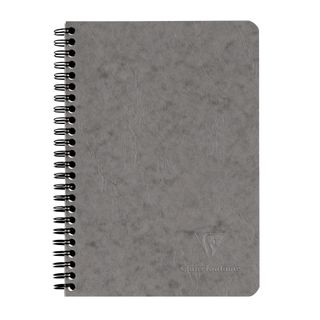 Clairefontaine - My Essentials Wirebound Notebook With Pockets - A5 - Lined - Grey*