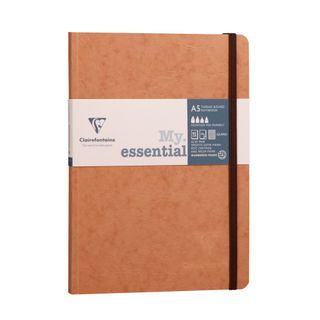 Clairefontaine - My Essentials Threadbound Notebook - A5 - 5 x 5 Grid - Tobacco*
