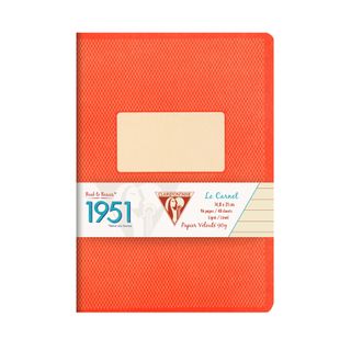 Clairefontaine - 1951 Stapled Notebook - A5 - Ruled - Red Coral