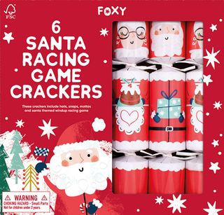Foxy - Novelty Crackers - 12 Inch - Santa Racing Game - Set of 6