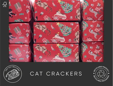 Celebration Crackers - Pet Crackers - 13 Inch - Cat - Retail Display Unit of 24 Pieces