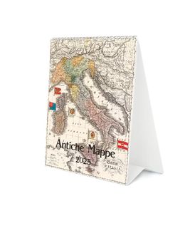 Istituto Fotocromo Italiano - 2025 Easel/Desk Calendar - Size 13.5 x 17 cm - Antiche Mappe