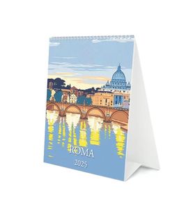 Istituto Fotocromo Italiano - 2025 Easel/Desk Calendar - Size 13.5 x 17 cm - Roma