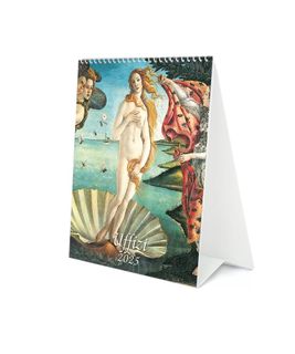 Istituto Fotocromo Italiano - 2025 Easel/Desk Calendar - Size 13.5 x 17 cm - Uffizi