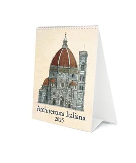 Istituto Fotocromo Italiano - 2025 Easel/Desk Calendar - Size 13.5 x 17 cm - Architettura Italiana
