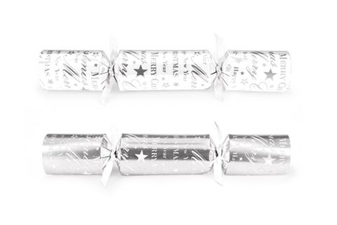 Celebration Crackers - Catering Crackers - 11 Inch - Silver Text - Carton of 50