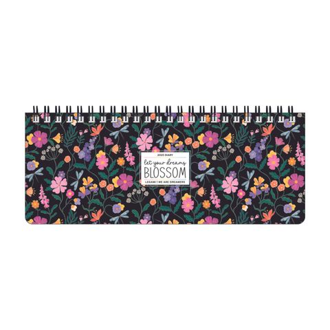 12-Month Diary - 2025 - Desk Planner - Wildflowers