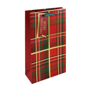 Eurowrap - Tartan - Double Bottle Bag