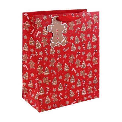 Eurowrap - Gingerbread Man - Large Gift Bag