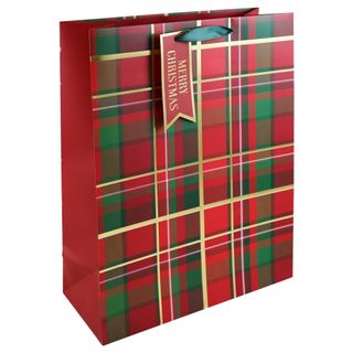 Eurowrap - Tartan - Extra Large Gift Bag
