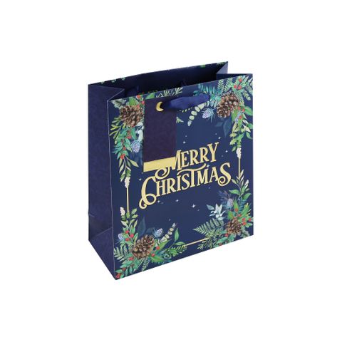 Eurowrap - Merry Christmas Folliage - Medium Gift Bag