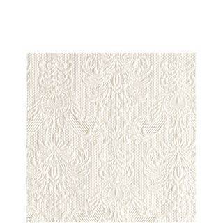 Ambiente - Paper Napkins - Pack of 15 - Cocktail Size - Elegance Pearl White