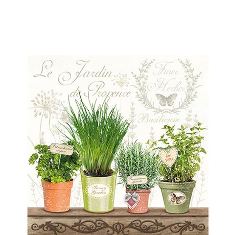 Ambiente - Paper Napkins - Pack of 20 - Cocktail Size - Le Jardin De Provence