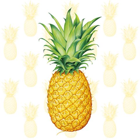 Ambiente - Paper Napkins - Pack of 20 - Luncheon Size - Tropical Fruit Pineapple