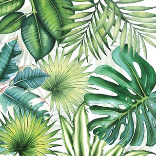 Ambiente - Paper Napkins - Pack of 20 - Luncheon Size - Tropical Leaves