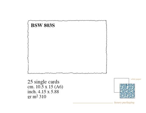 Rossi 1931 - Medioevalis - Flat Card Deckled Edge - 10 x 15 cm (A6) - Pack of 100 - White