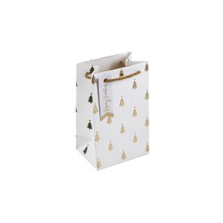 Eurowrap - Gold Embossed Tree - Small Gift Bag