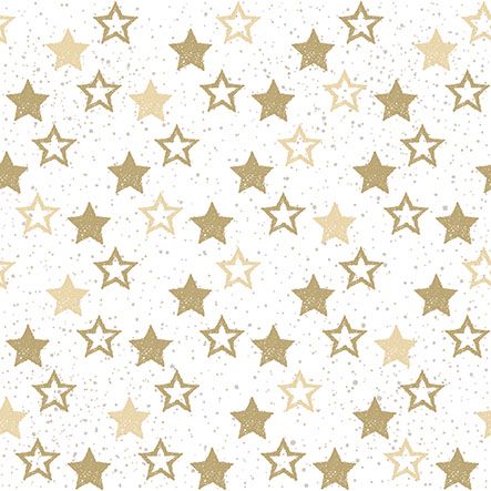 Ambiente - Paper Napkins Christmas - Pack of 20 - Luncheon Size - Stars All Over Gold