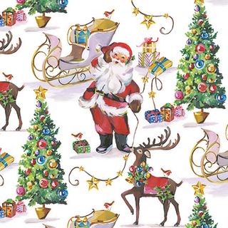 Ambiente - Paper Napkins Christmas - Pack of 20 - Luncheon Size - Laughing Santa